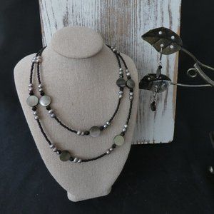 Lia Sophia - Mother-of-Pearl Necklace & Earrings